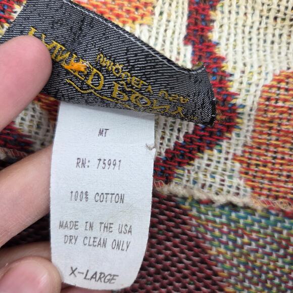 VINTAGE PAINTED PONY XL TAPESTRY COTTON BOHO LAGENLOOK OPEN FRONT JACKET - Picture 4 of 6